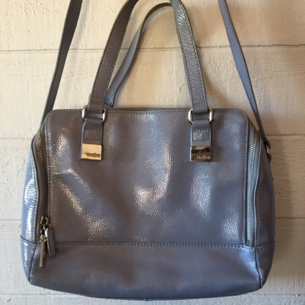 Hobo International Gray Patent Leather Bag